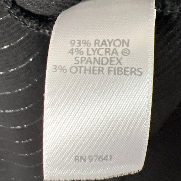 J. Jill Women’s Cowl Neck Sweater Black/Metallic Silver Stripes  Size XL Fall - Picture 8 of 9